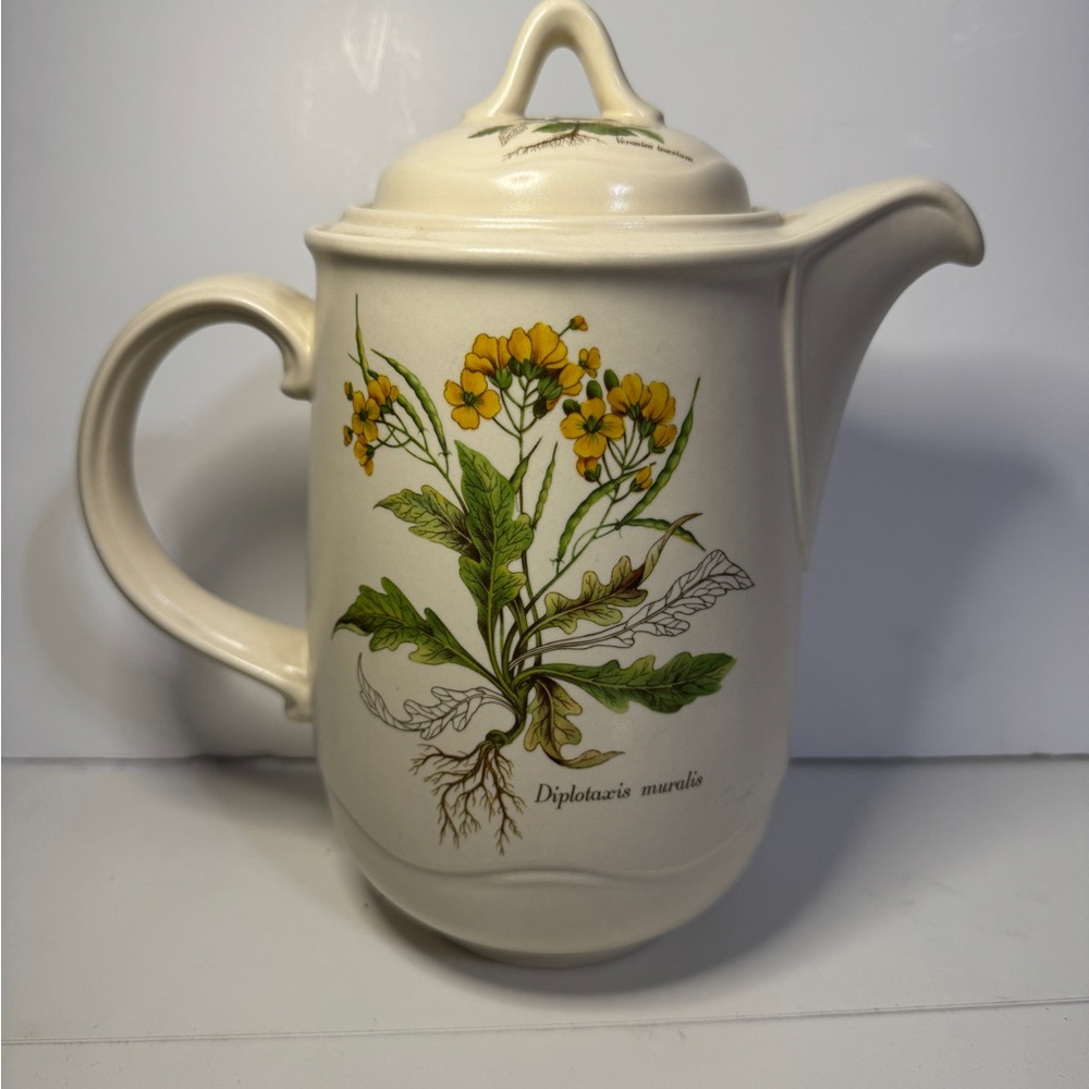 Floral Cream Ceramic Teapot
